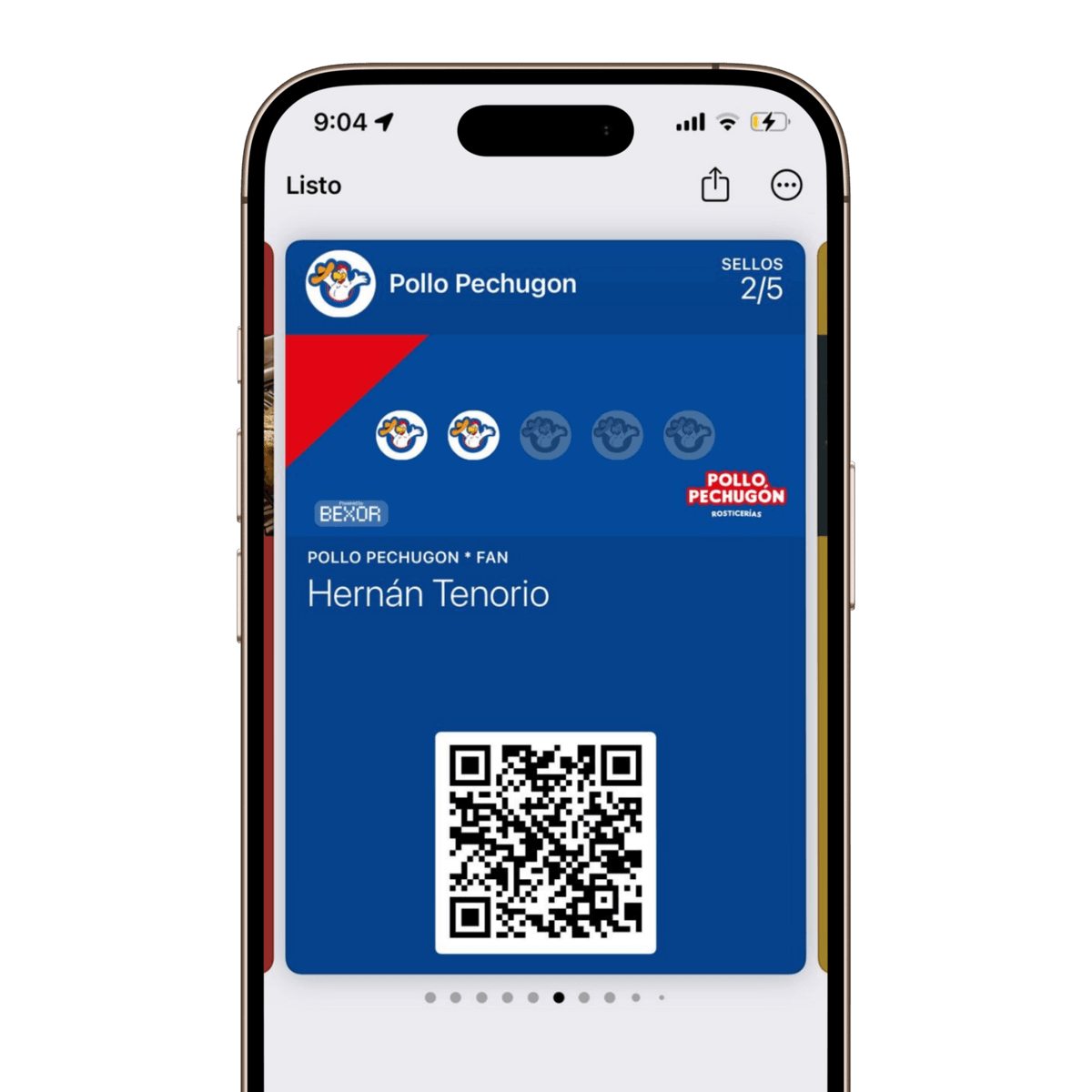 Código QR de tarjeta de lealtad digital para escanear en el negocio
